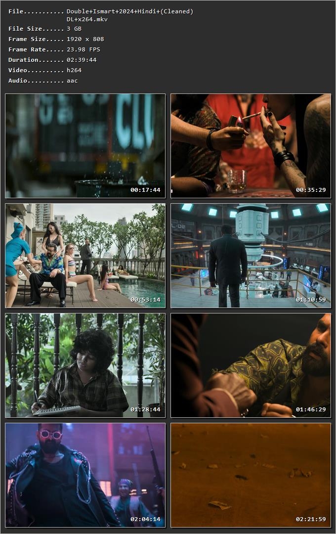 Double Ismart 2024 Hindi (Cleaned) HDRip 720p – 480p – 1080p