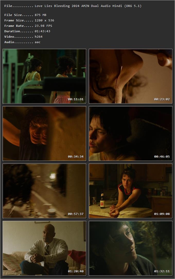 Love Lies Bleeding 2024 Hindi Dual Audio HDRip 1080p – 720p – 480p