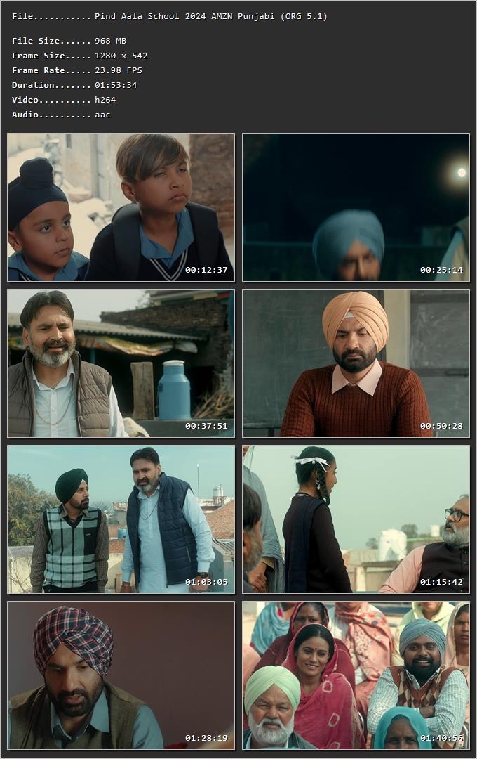 Pind Aala School 2024 Punjabi HDRip 720p – 480p – 1080p