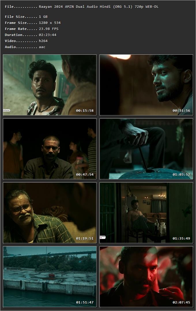 Raayan (2024) Hindi HDRip 720p – 480p – 1080p