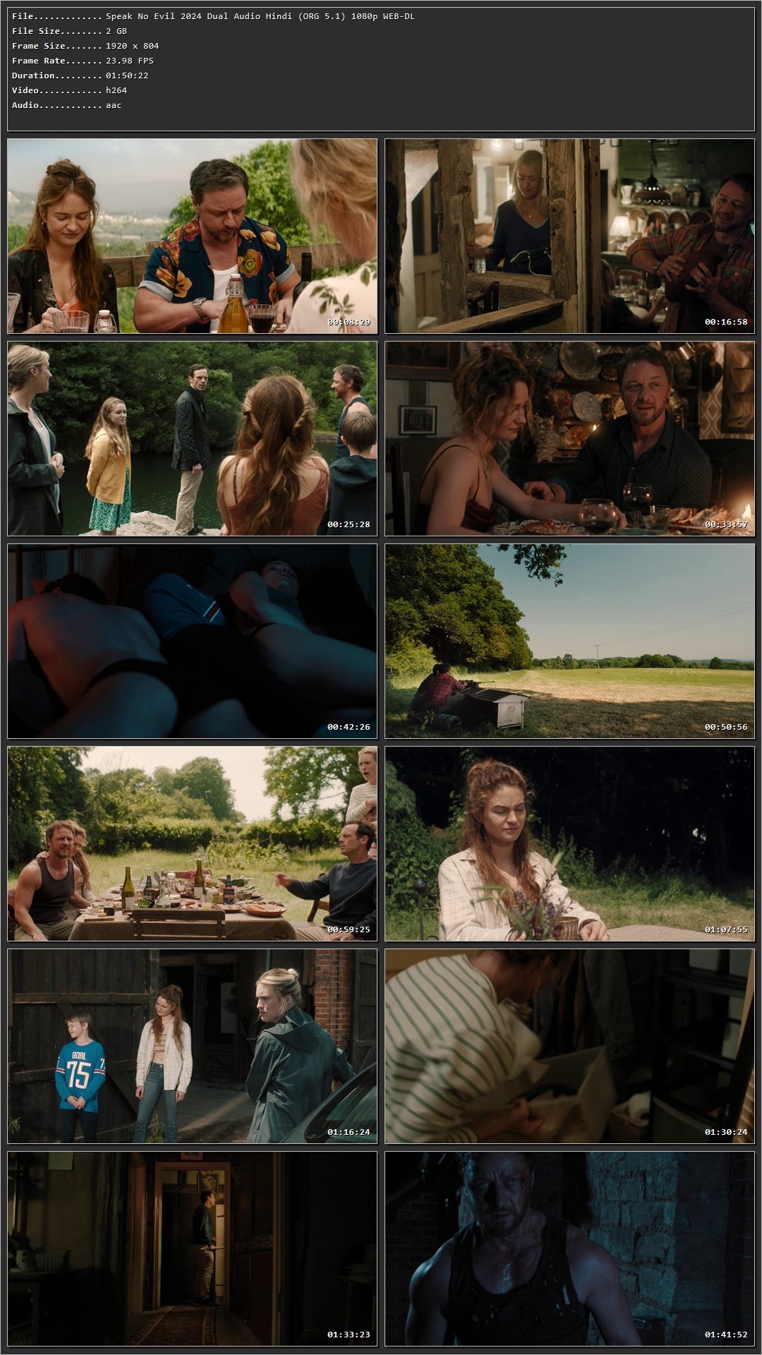 Speak No Evil 2024 Hindi Dual Audio HDRip 1080p – 720p – 480p